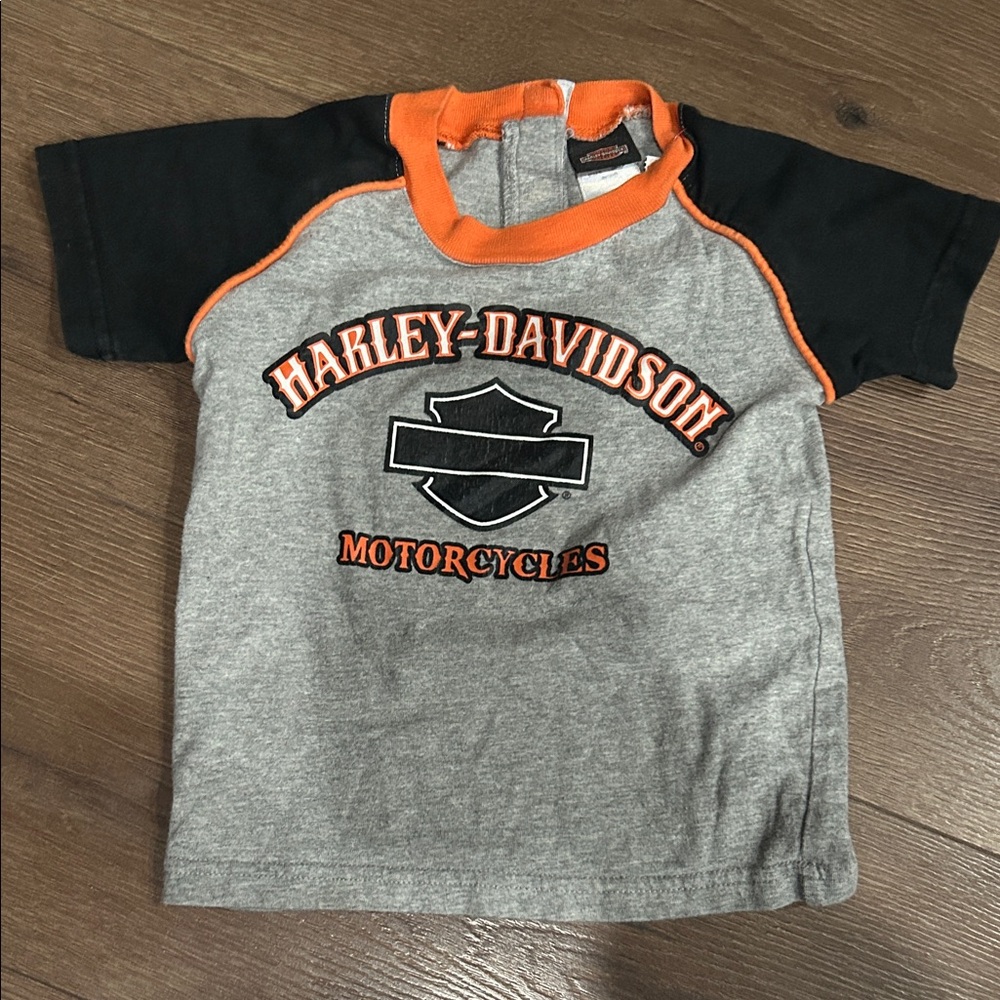 Harley-Davidson Kids Black and Orange Tee